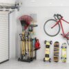 Garden Tool Organizer for Garage, Utility Storage Racks with Hooks, Metal Yard Tool Stand Holder Organizer for Long-Handled, Broom, Shovel, Rake, Sturdy Heavy Rack for Outdoor, Yard, Black - Image 6
